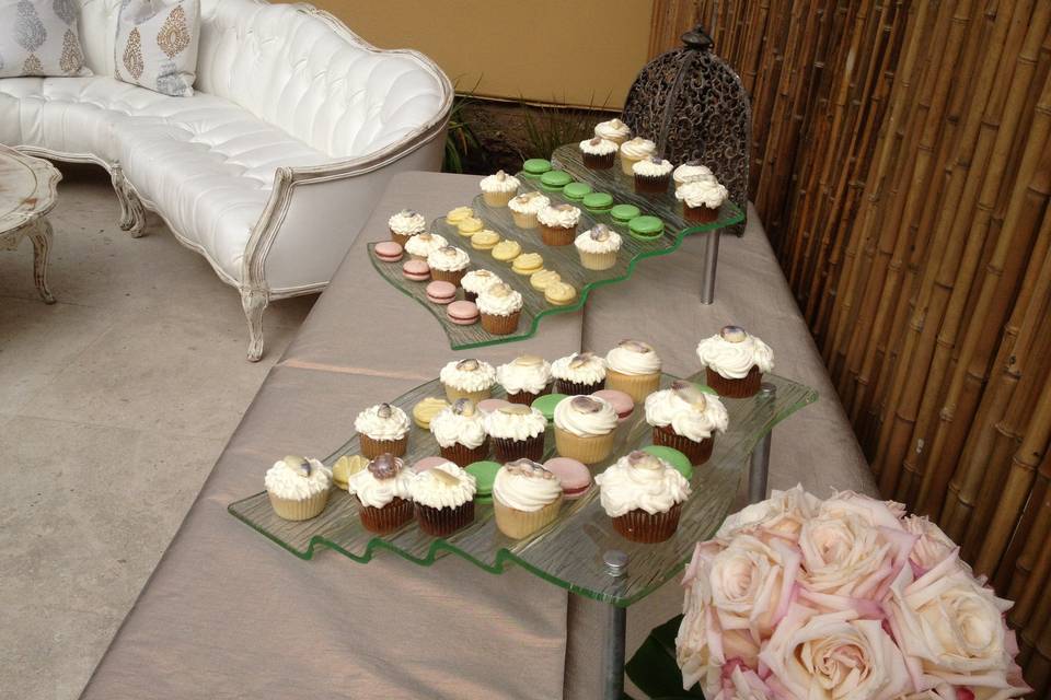 Array of cupcakes