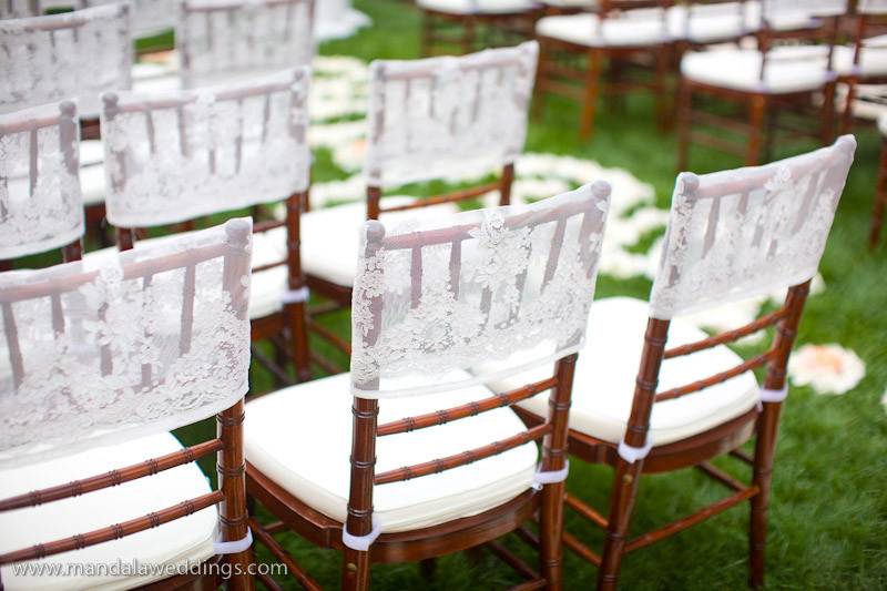 Lace coverings of chair