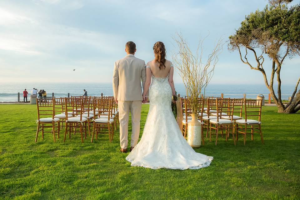 Couple shot in the wedding venue