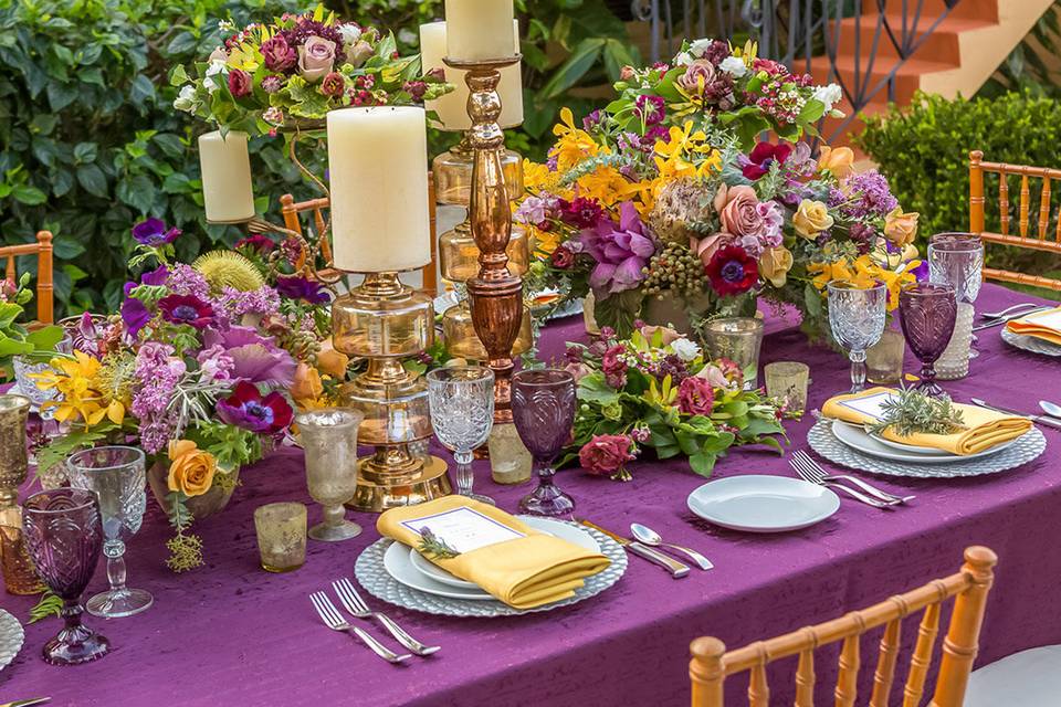 Lavish table set-up