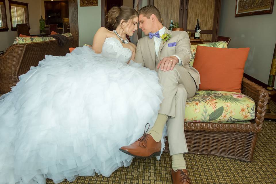 Couple photo in a room