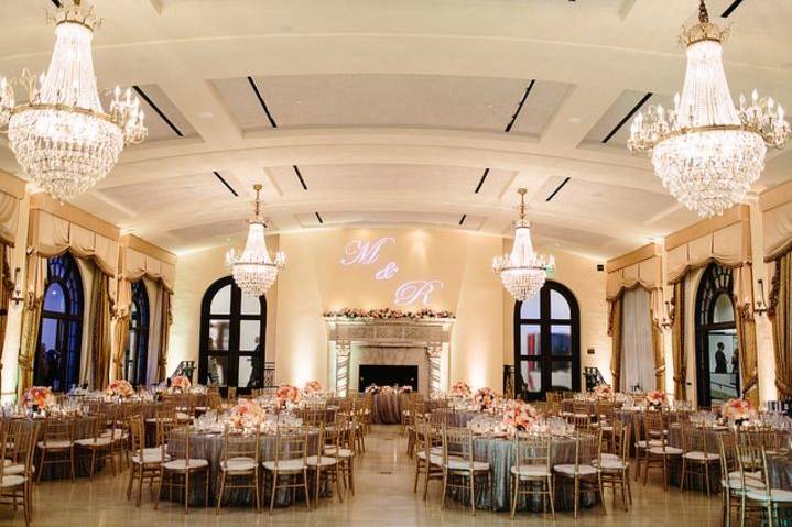 Indoor wedding reception