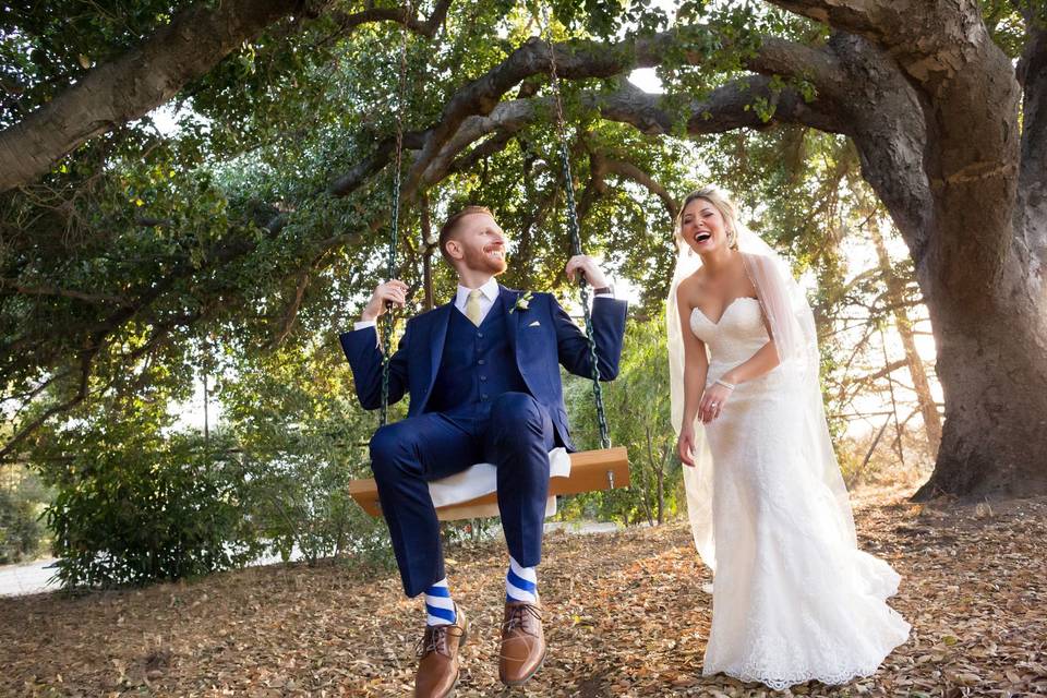 Couple on a swing