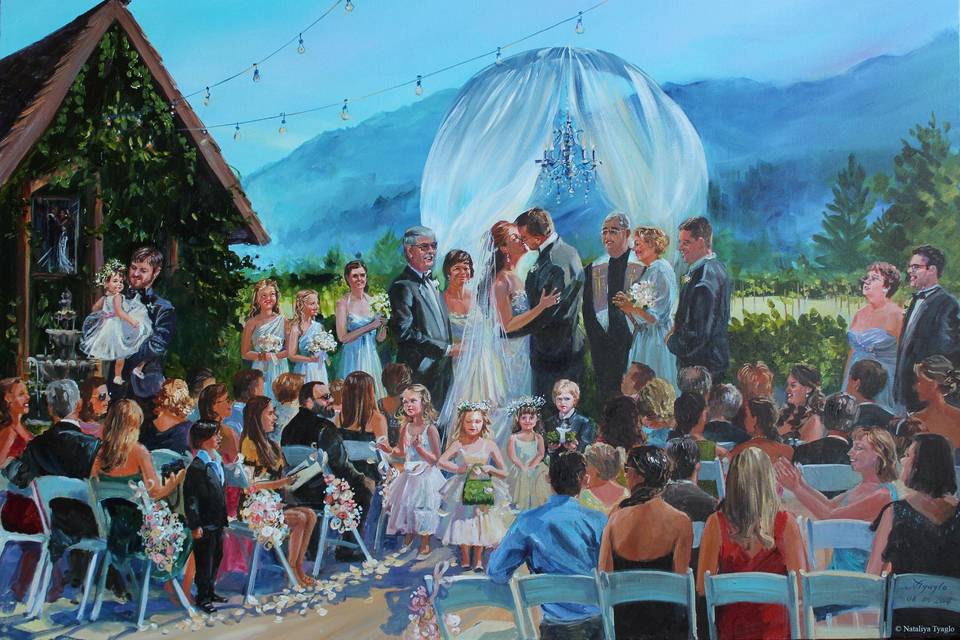 Wedding ceremony painting