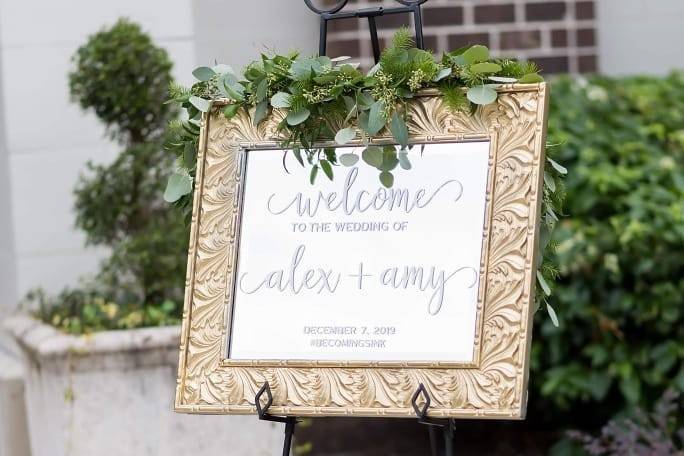 Amy & Alex's Welcome Sign