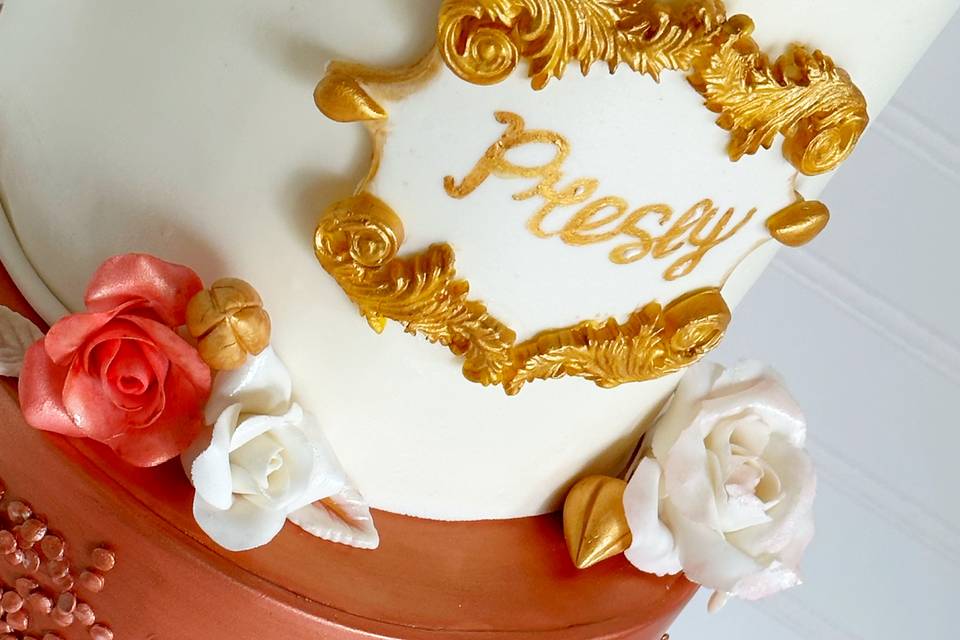 Rose gold cake