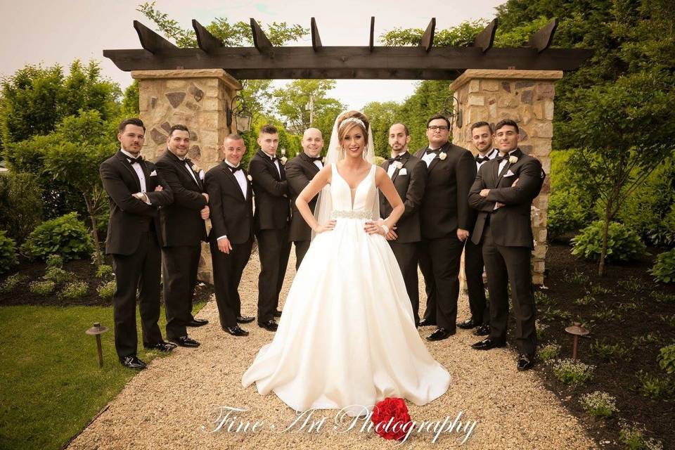 Bride and groomsmen