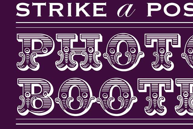 photo booth grab a prop and strike a pose background inspirational quotes  typography lettering design Stock Vector | Adobe Stock