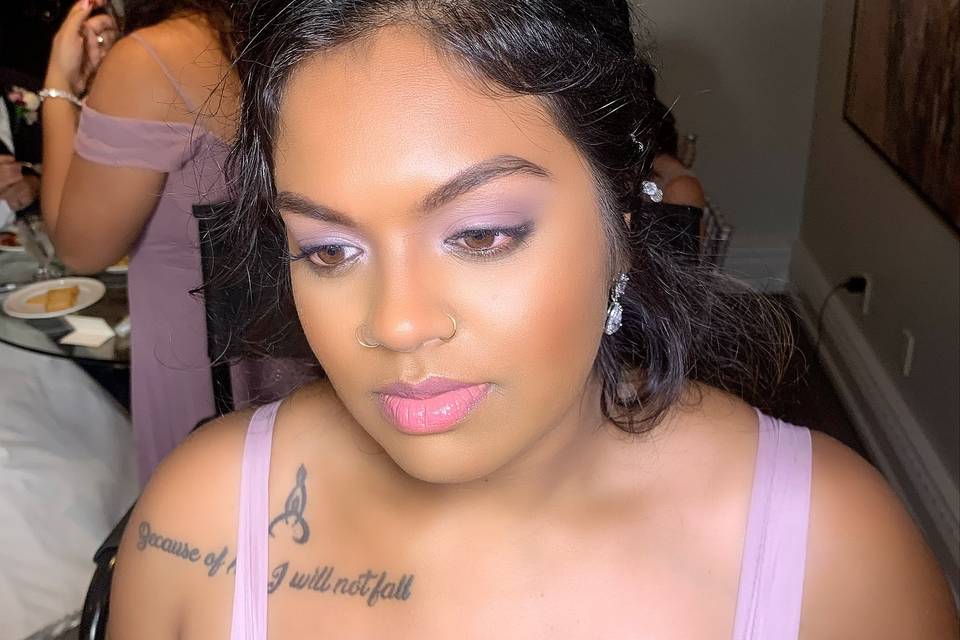 Bridesmaid soft glam makeup