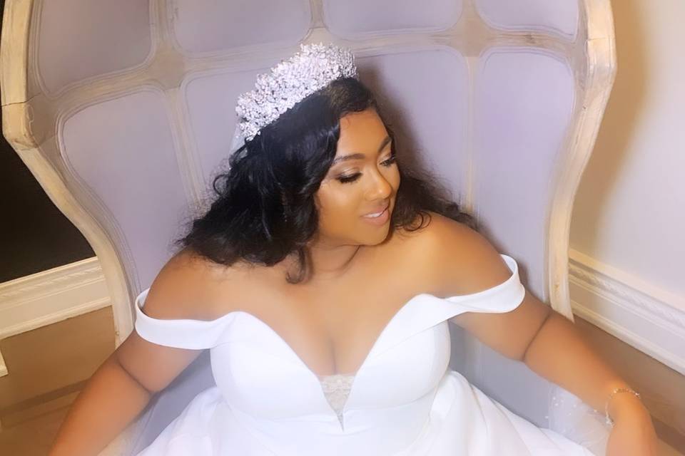 Bridal full glam makeup