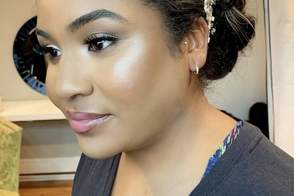 Wedding day glam