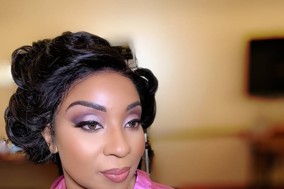 Bride full glam makeup