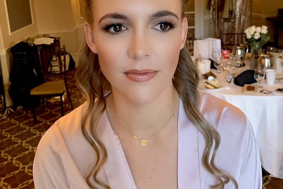 Bridesmaid hair & makeup