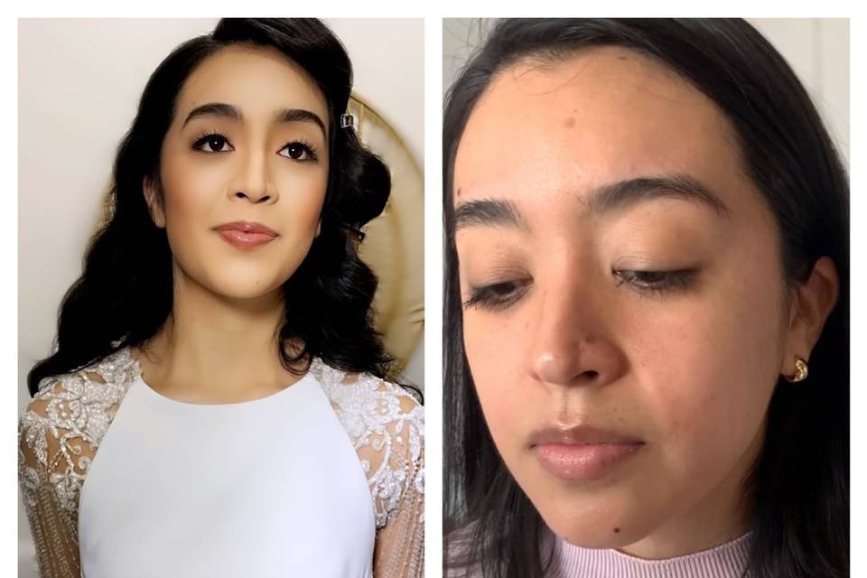 Bride before and after