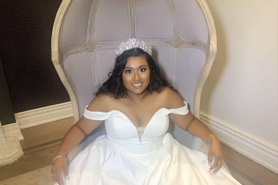 Bride full glam makeup