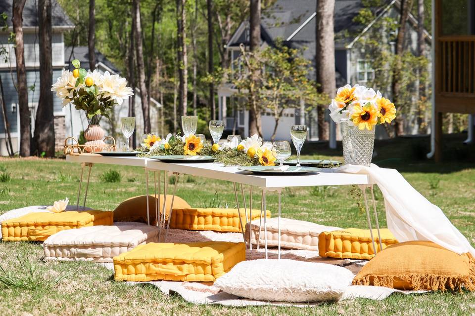 bachelorette party setup