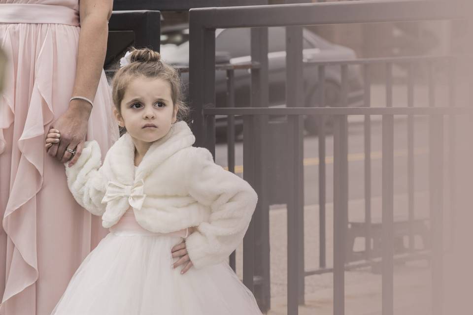 Flower girl in pink