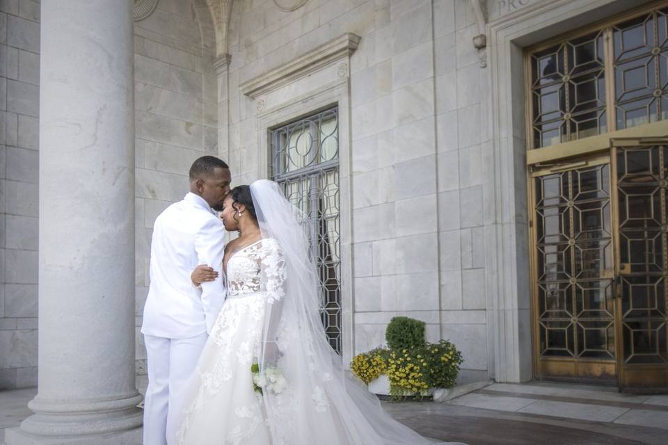 Posed embrace