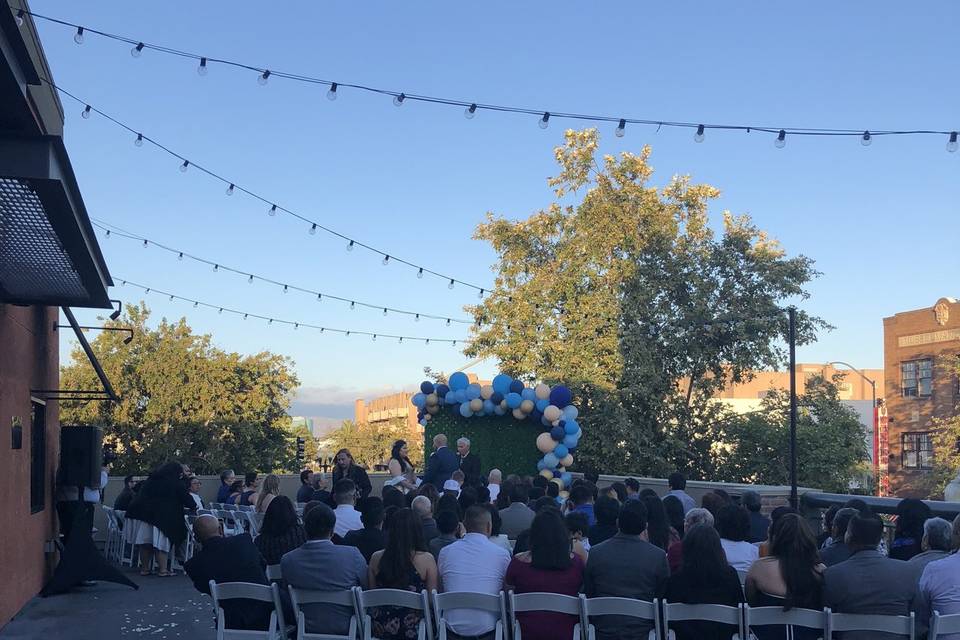 Spring wedding ceremony