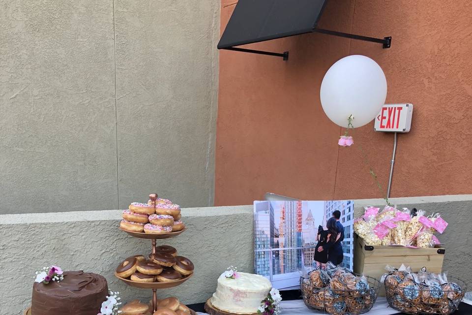 Engagement party treat table