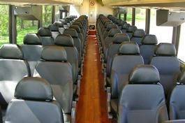Interior of a 54 passenger motor coach