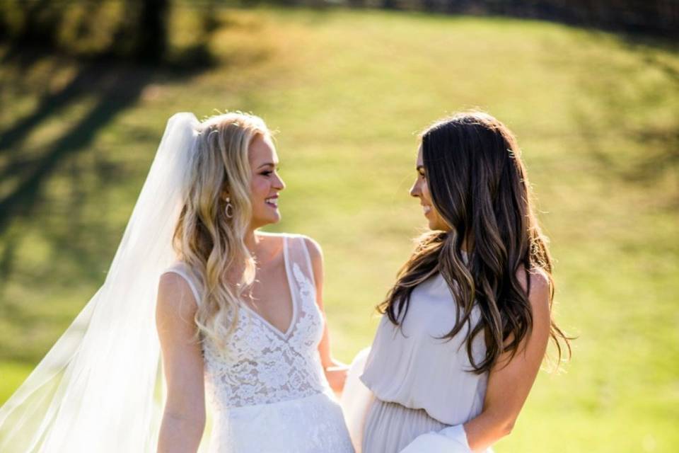 Bride and her maid of honor