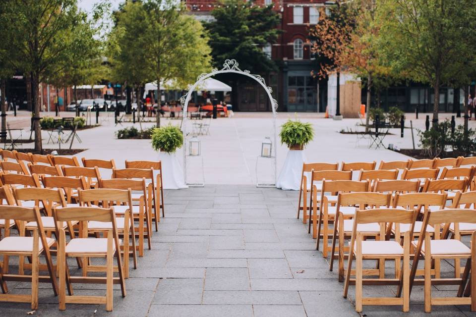 Outdoor Ceremony in the Plaza