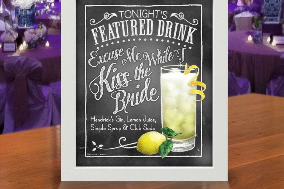 Kiss The Bride signature cocktail