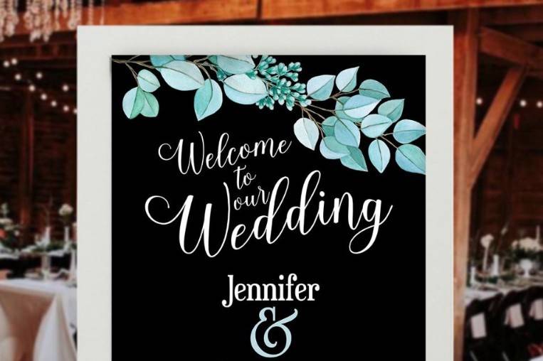 Elegant Wedding Entry Sign