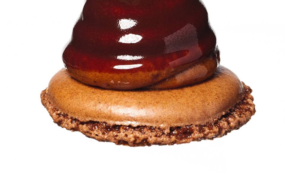 Canapés | bite mallomar | dark chocolate & ancho caramel ganache