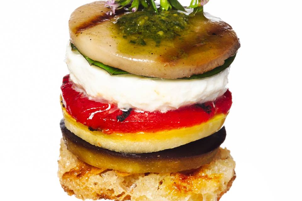 Canapés | vegetable strata