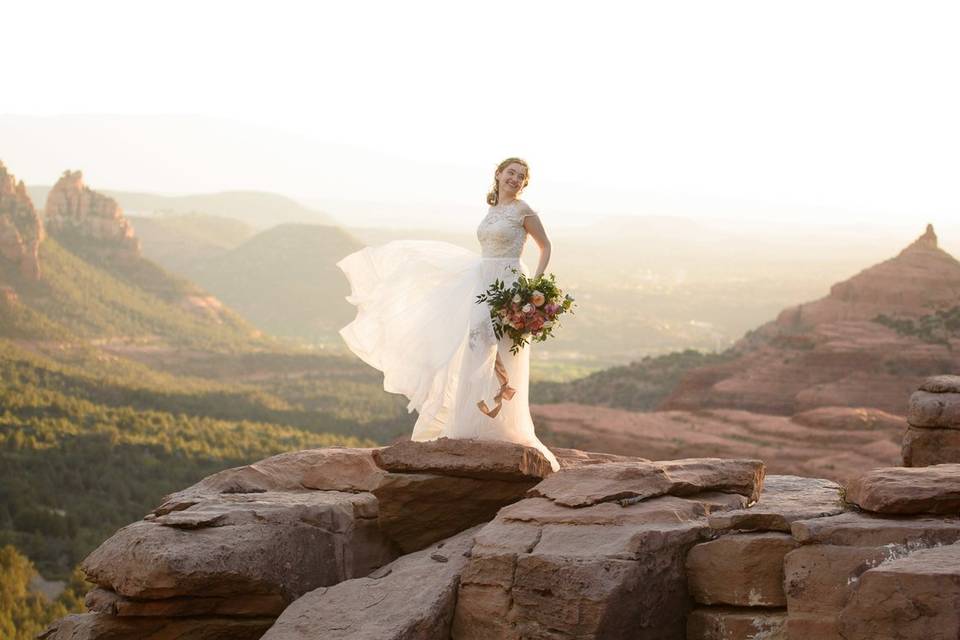 Sedona Elopement on Merry Go Round Rock