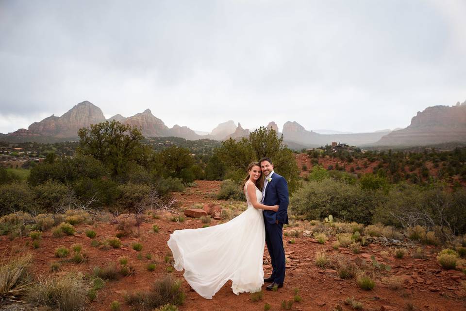 Sedona Wedding portraits at Schnebly Hill Sedona