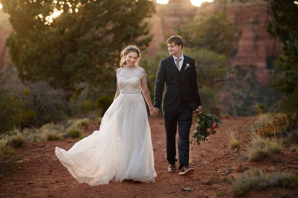 Sedona Elopement on Merry Go Round Rock