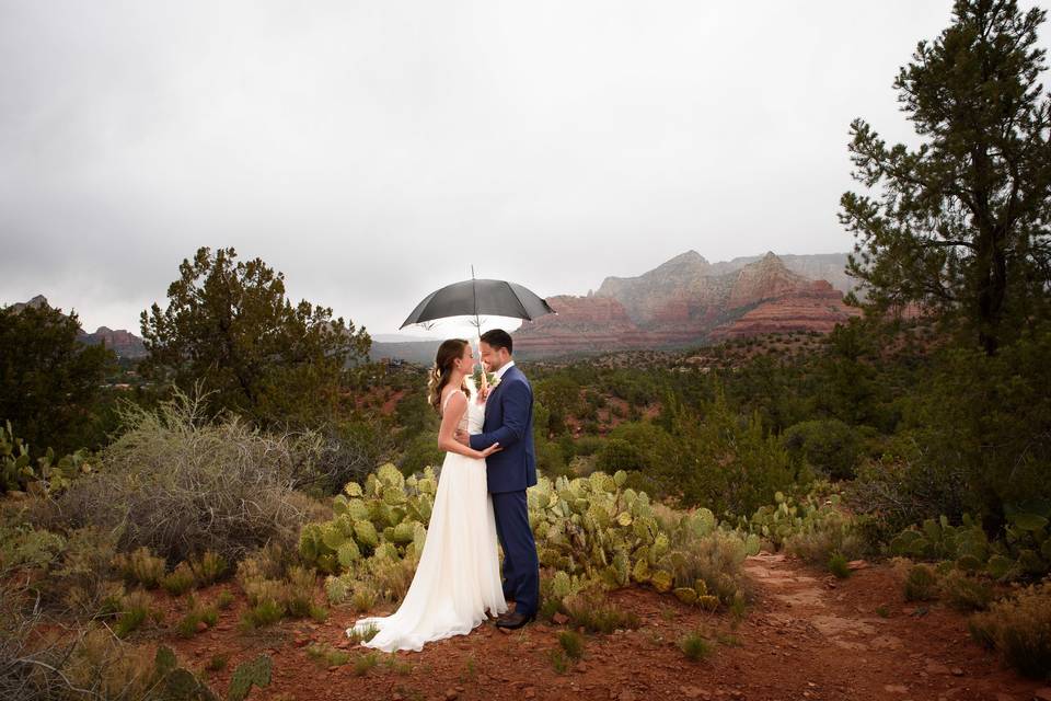 Sedona Wedding portraits at Schnebly Hill Sedona