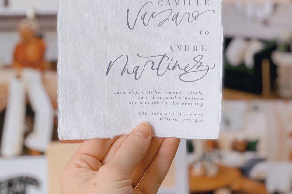 Camille and Andre invitation
