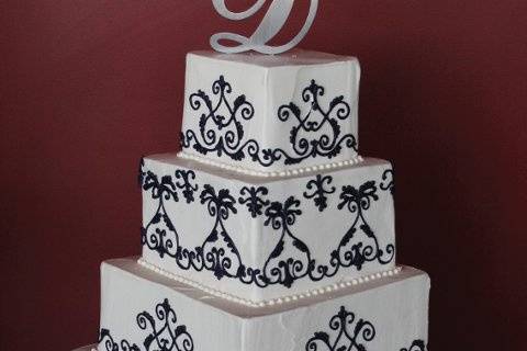Asymmetrical stacked cake