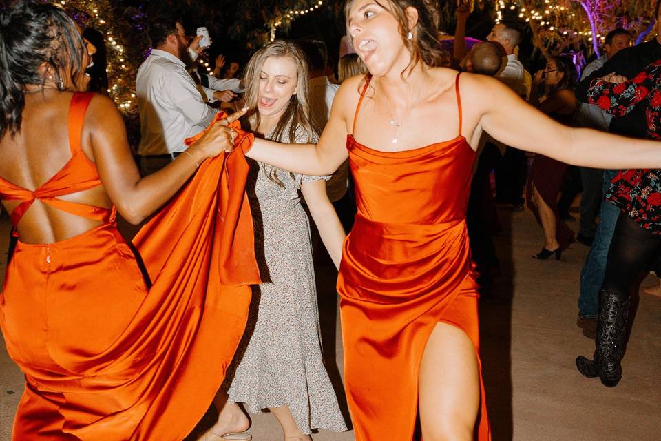 Bridesmaids Dancing