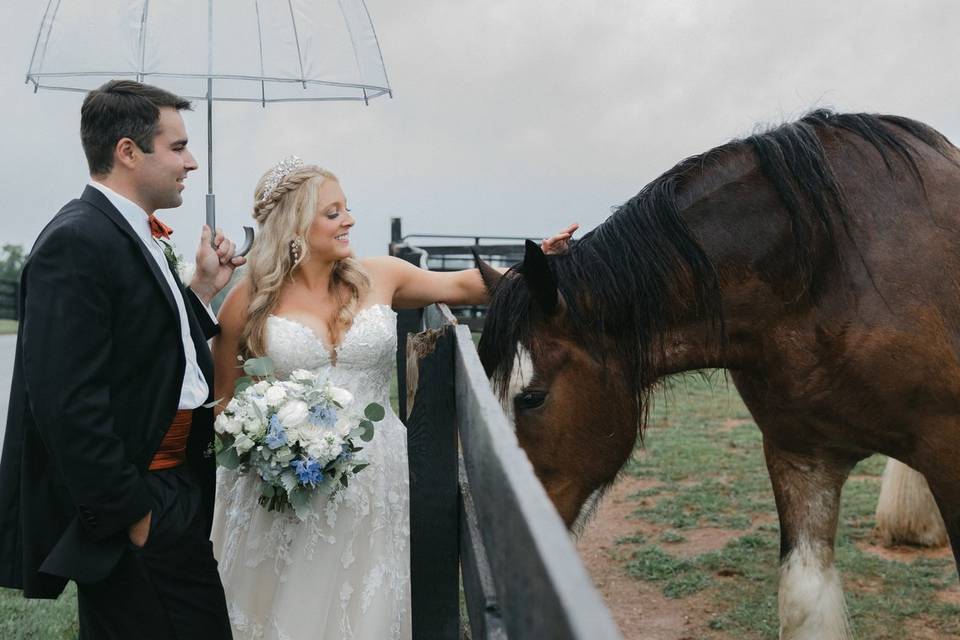 Candid moment with the couple