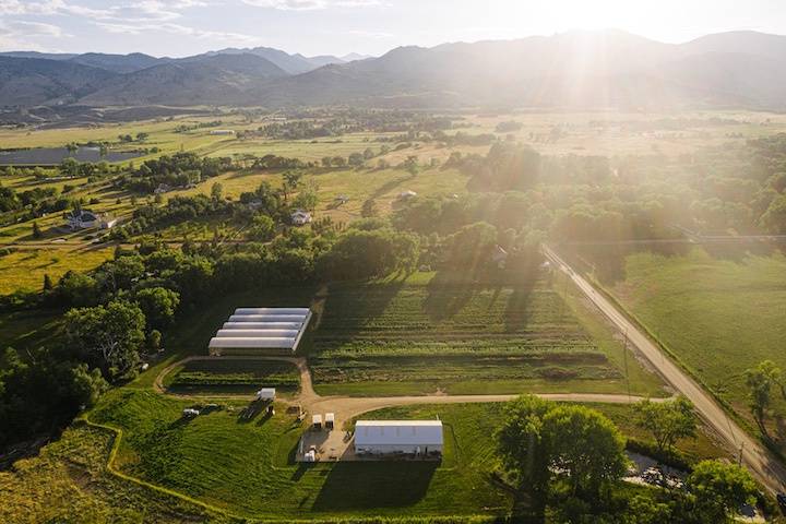 Aerial photo of farm