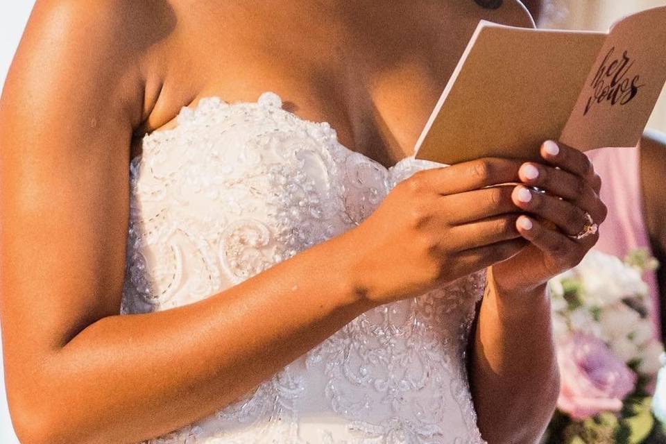 Makeup during the ceremony