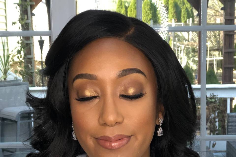 Natural bridal look