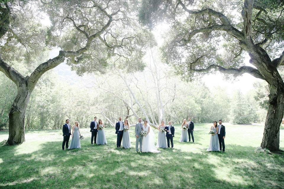 BRIDAL PARTY AT GARDENER RANCH