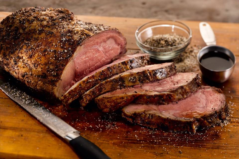 Carved prime rib