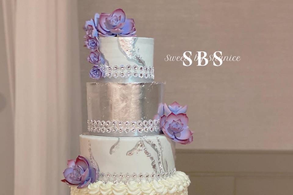 White Buttercream with Floral