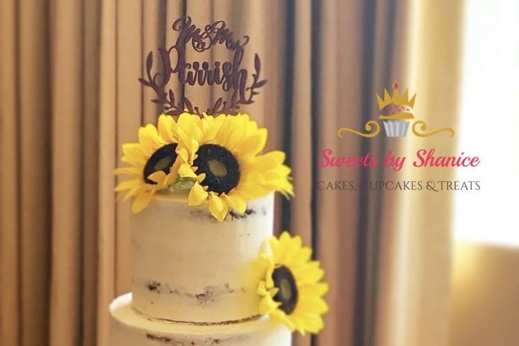 Semi Naked Sunflower Cake