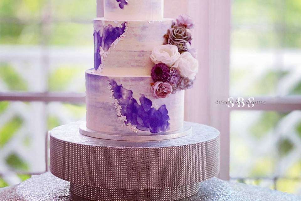 White & Purple Buttercream