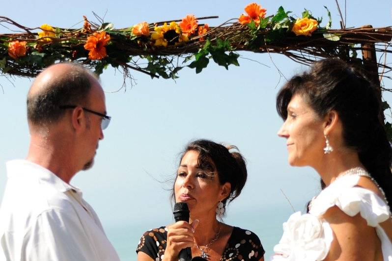 Looking at the groom