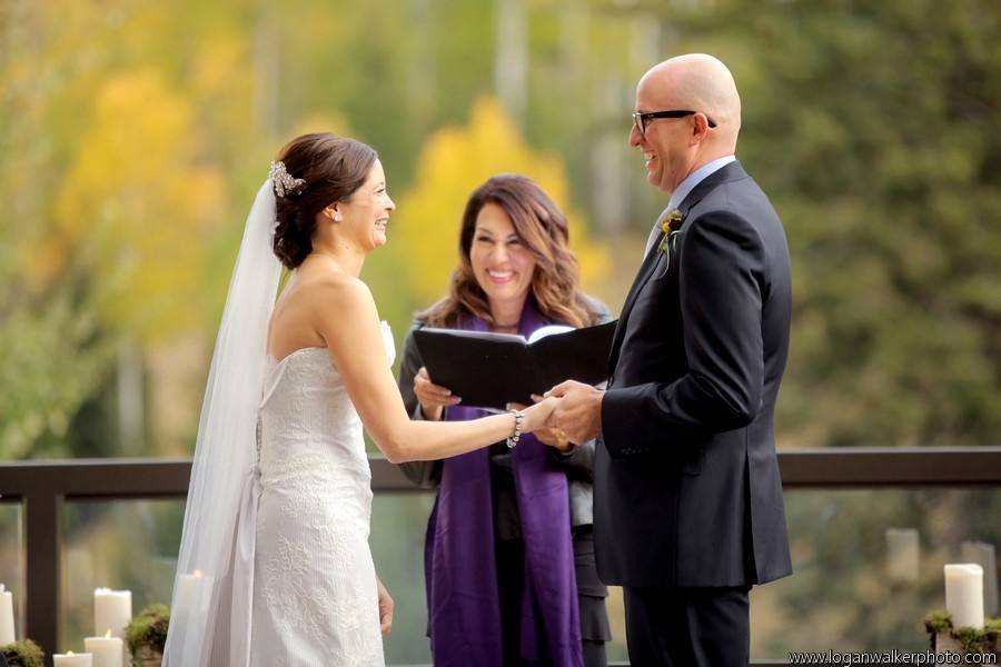 Female wedding officiant on sale attire