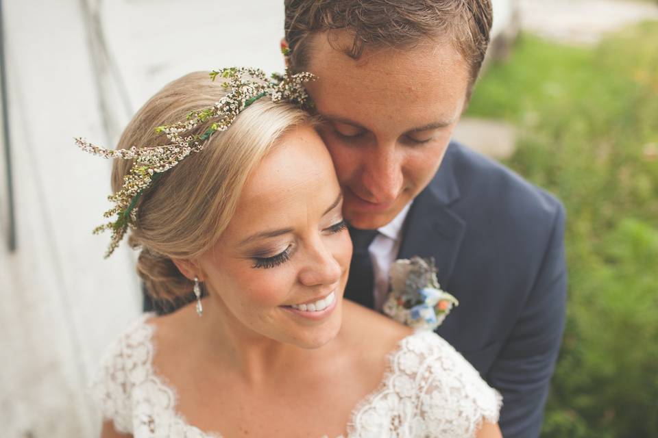 Bride with her bouquet